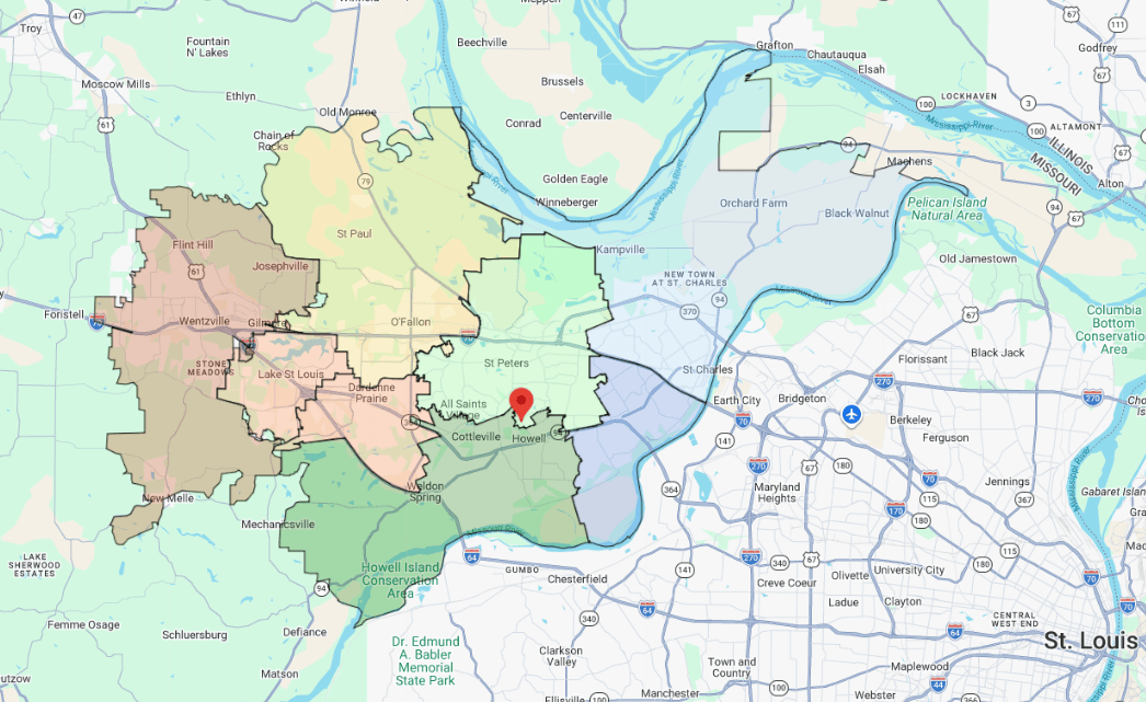 Service coverage map